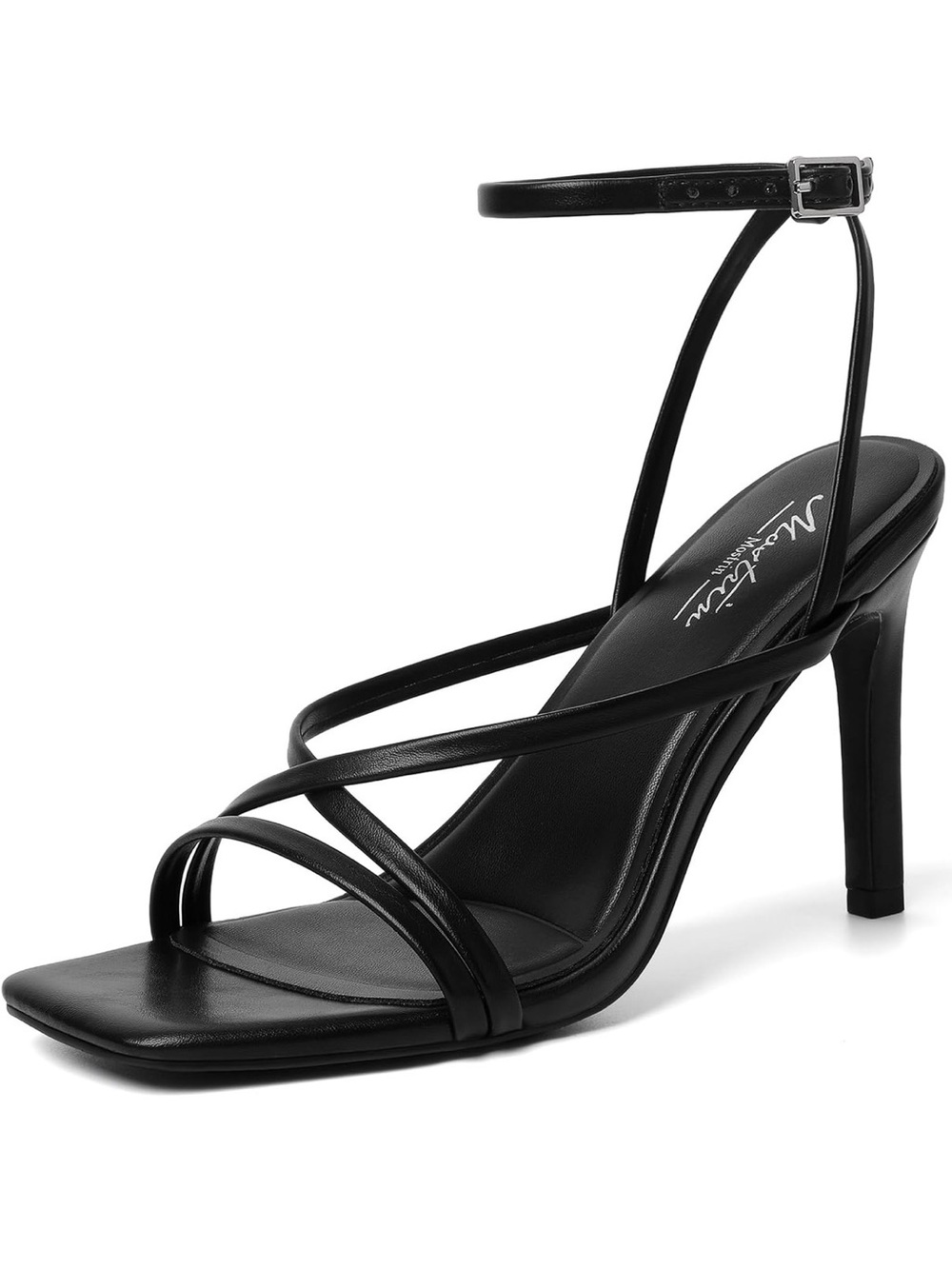 Black strappy heels